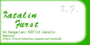 katalin furst business card